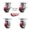 Service Caster 5 Inch Poly on Aluminum Caster Brakes/Swivel Locks and 2 Rigid SCC, 2PK SCC-35S520-PAR-SLB-BSL-2-R-2 - alternate 2